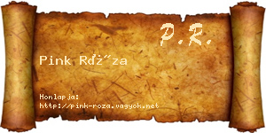 Pink Róza névjegykártya