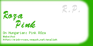 roza pink business card
