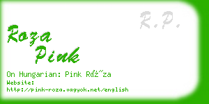 roza pink business card